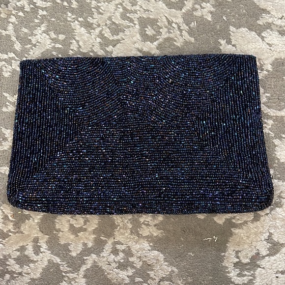 Vintage Navy Blue Clutch - Picture 3 of 8